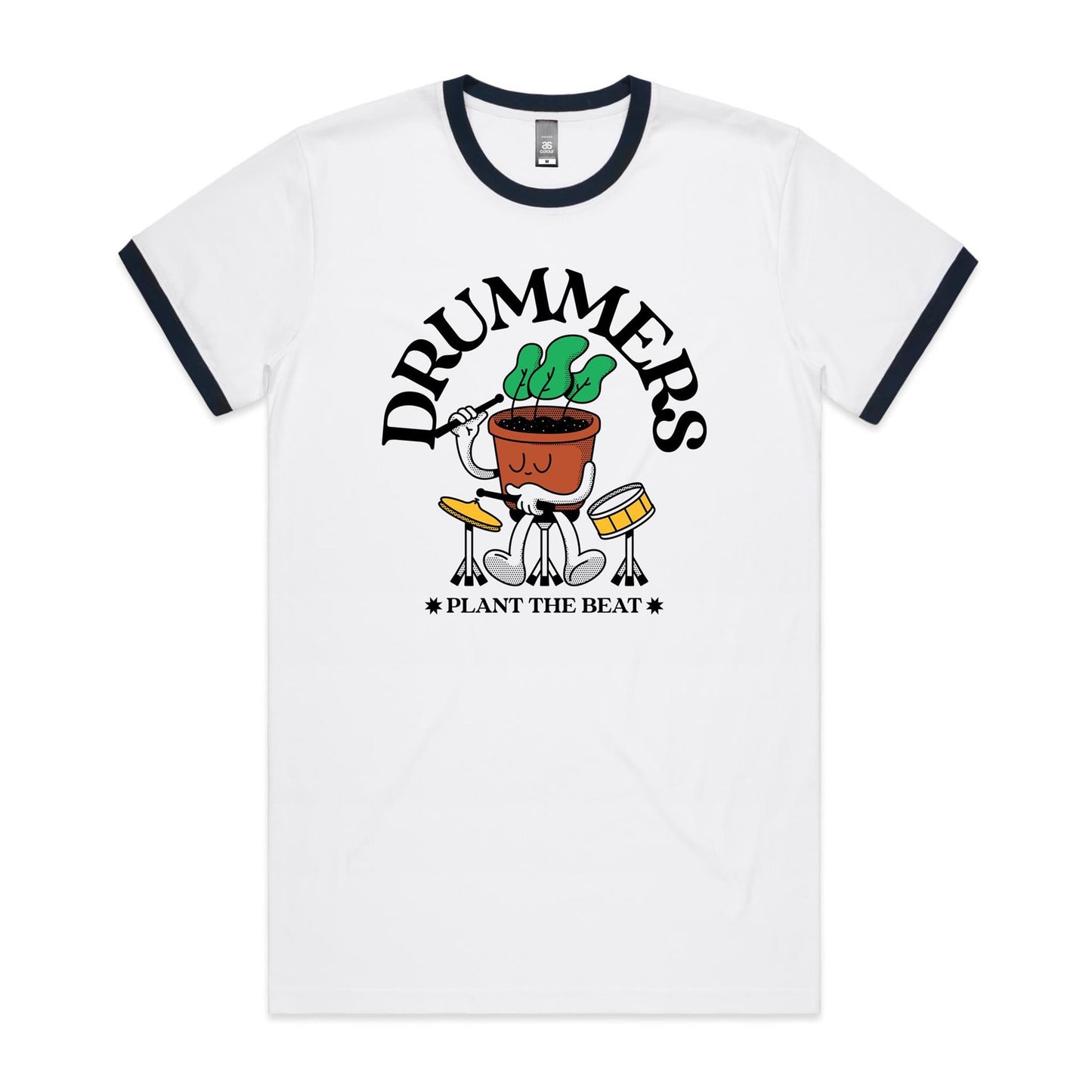 Drummers Plant The Beat - Staple Ringer Tee