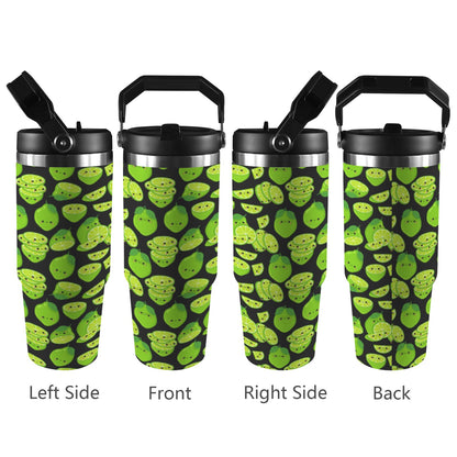 Cute Limes - 30oz Tumbler with Top Handle