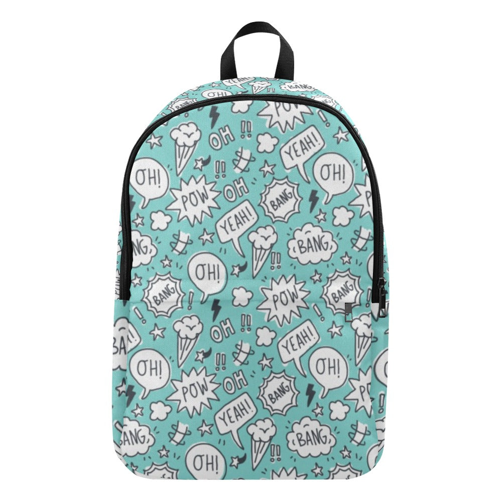 Comic Book Speech Bubbles - Fabric Backpack for Adult Adult Casual Backpack comic