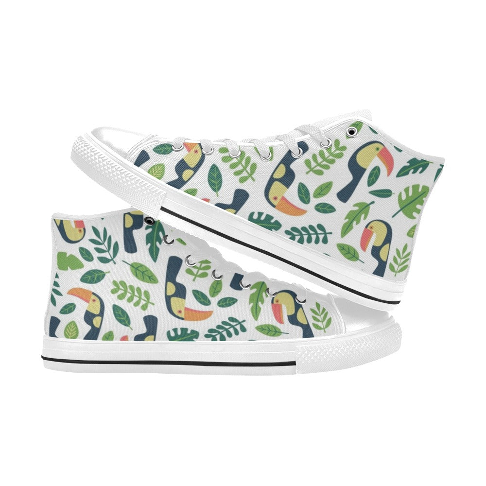 Toucans - Men's High Top Canvas Shoes