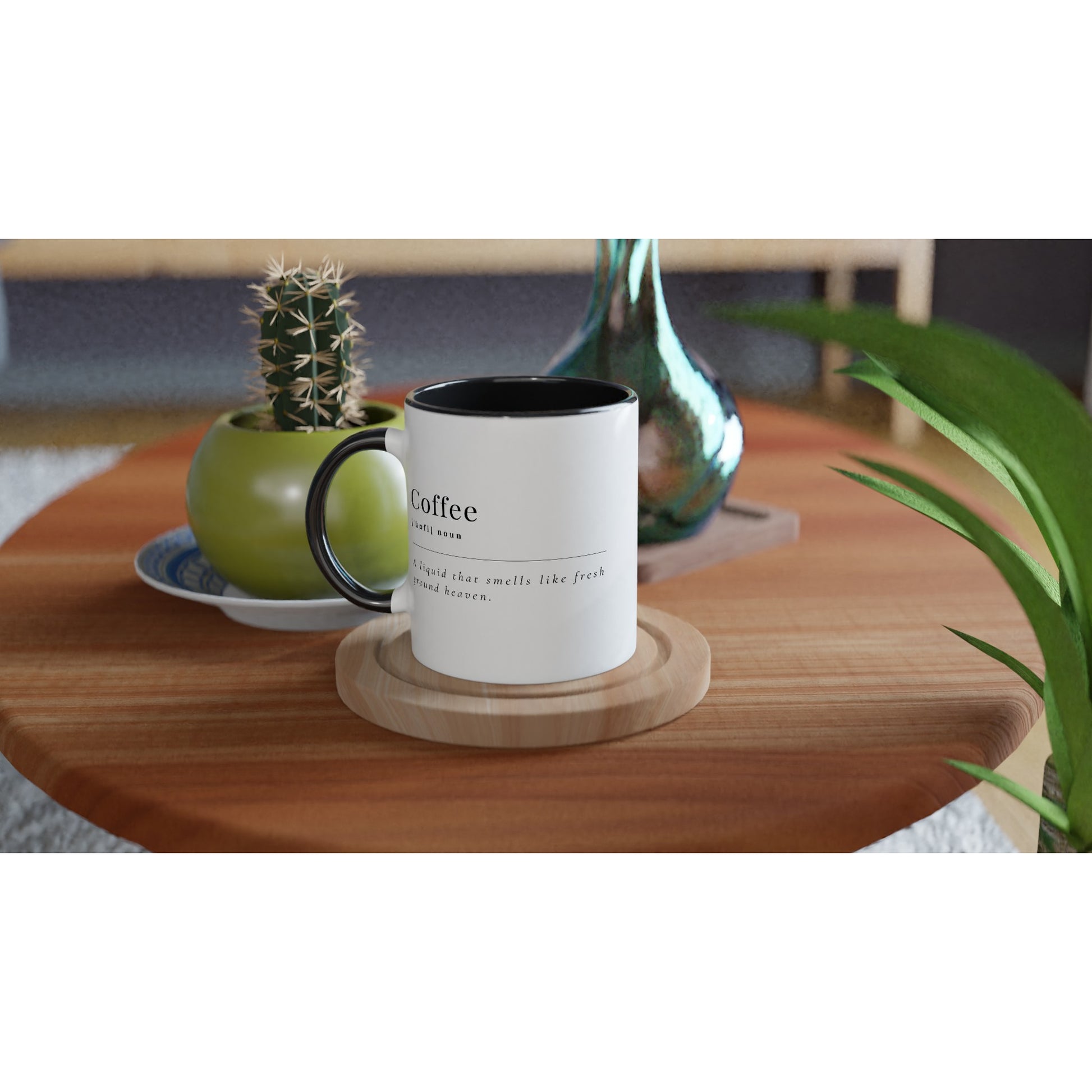 Coffee Definition - White 11oz Ceramic Mug with Colour Inside Colour 11oz Mug Coffee Globally Fulfilled