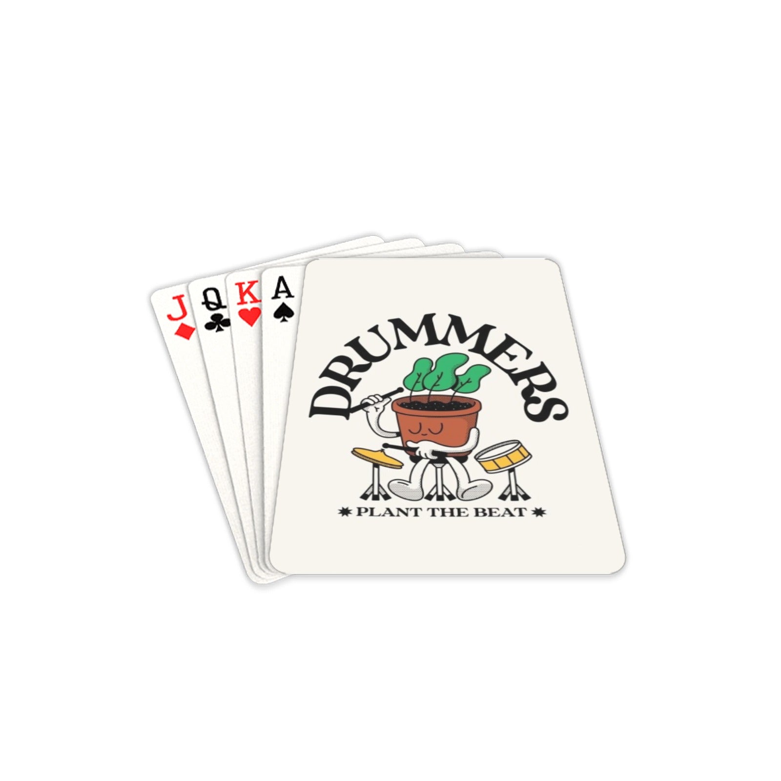 Drummers Plant The Beat - Playing Cards 2.5"x3.5" Playing Card 2.5"x3.5" Printed Offshore