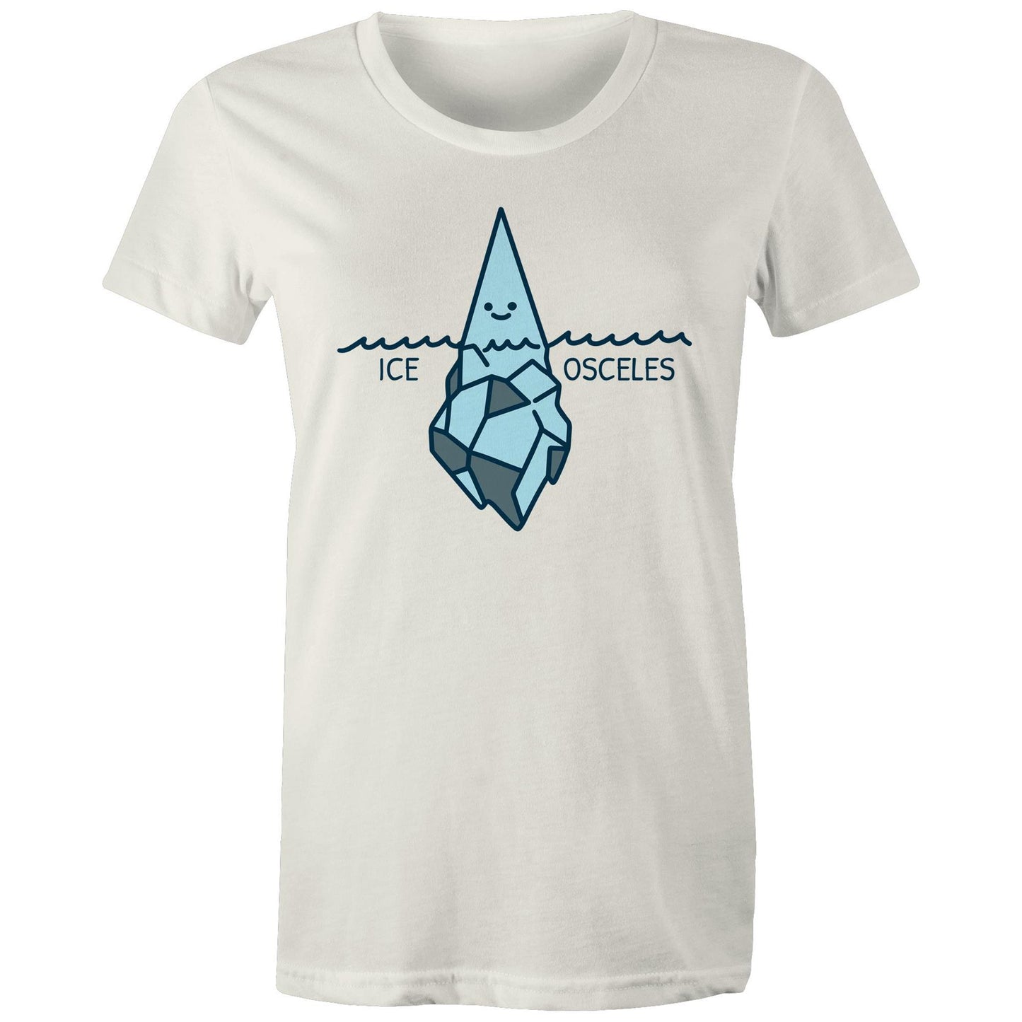 Ice-osceles, Isosceles, Maths - Womens T-shirt Natural Womens T-shirt Maths Printed In Australia