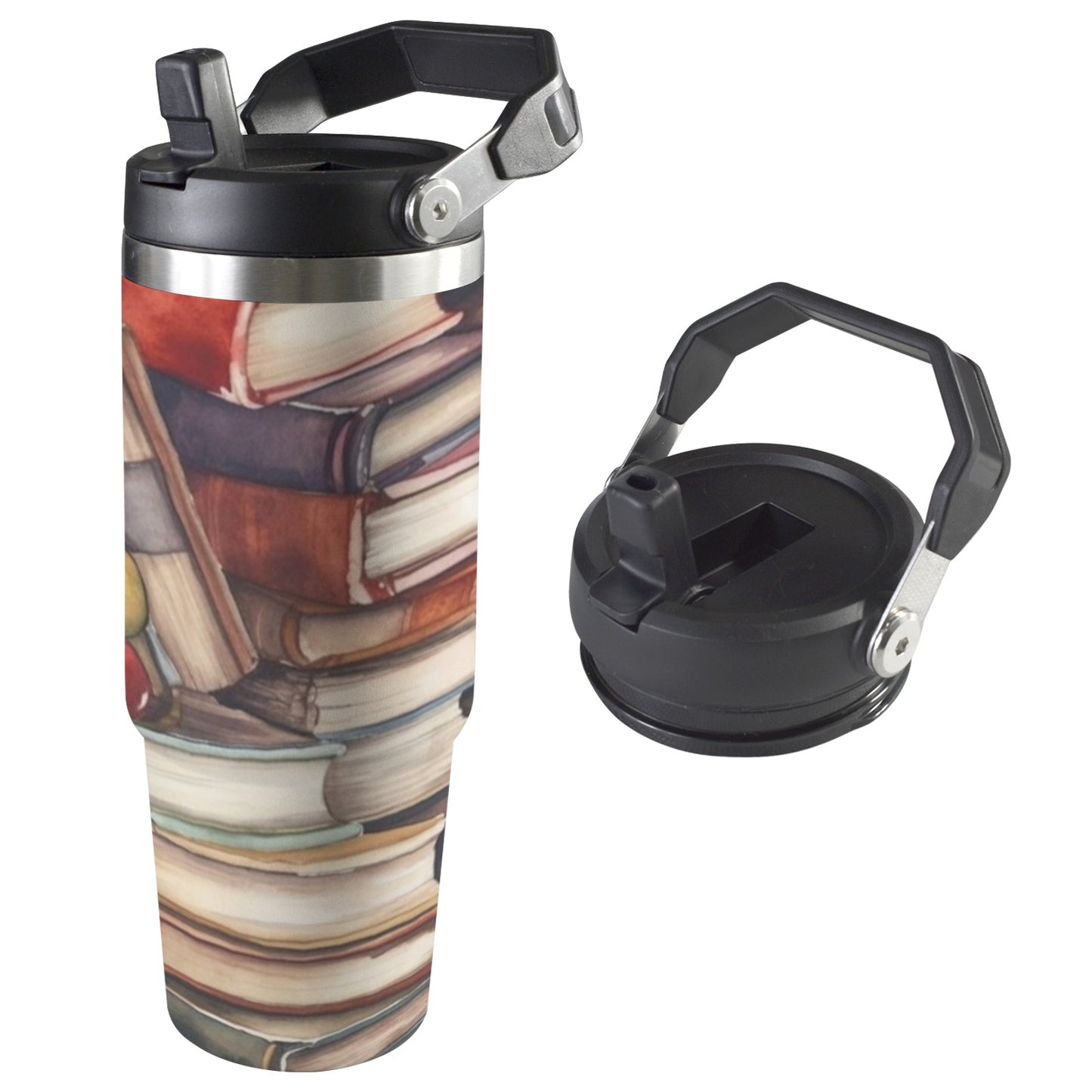 Watercolour Books - 30oz Tumbler with Top Handle