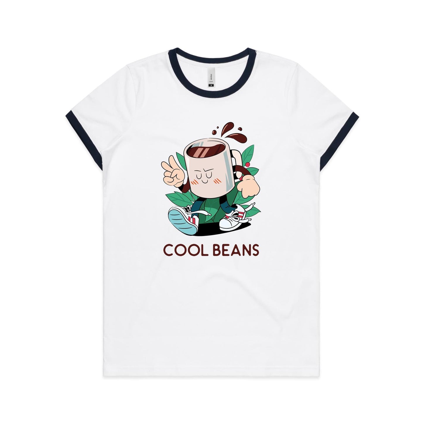 Cool Beans, Coffee - Women's Ringer Tee