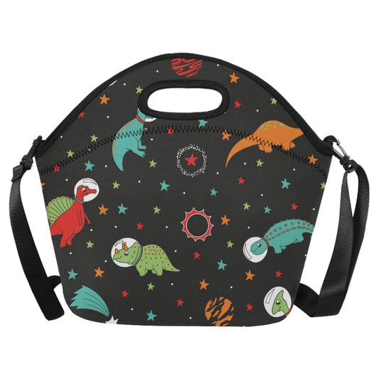 Astronaut Dinosaurs - Neoprene Lunch Bag/Large Neoprene Lunch Bag/Large animal Printed Offshore