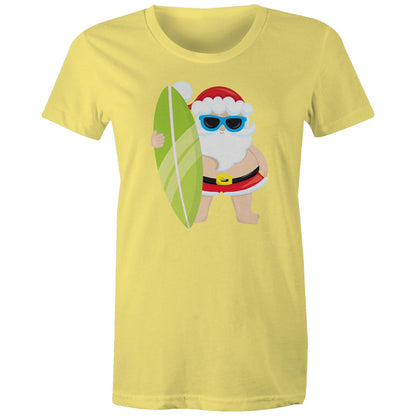 Surfing Santa - Womens T-shirt