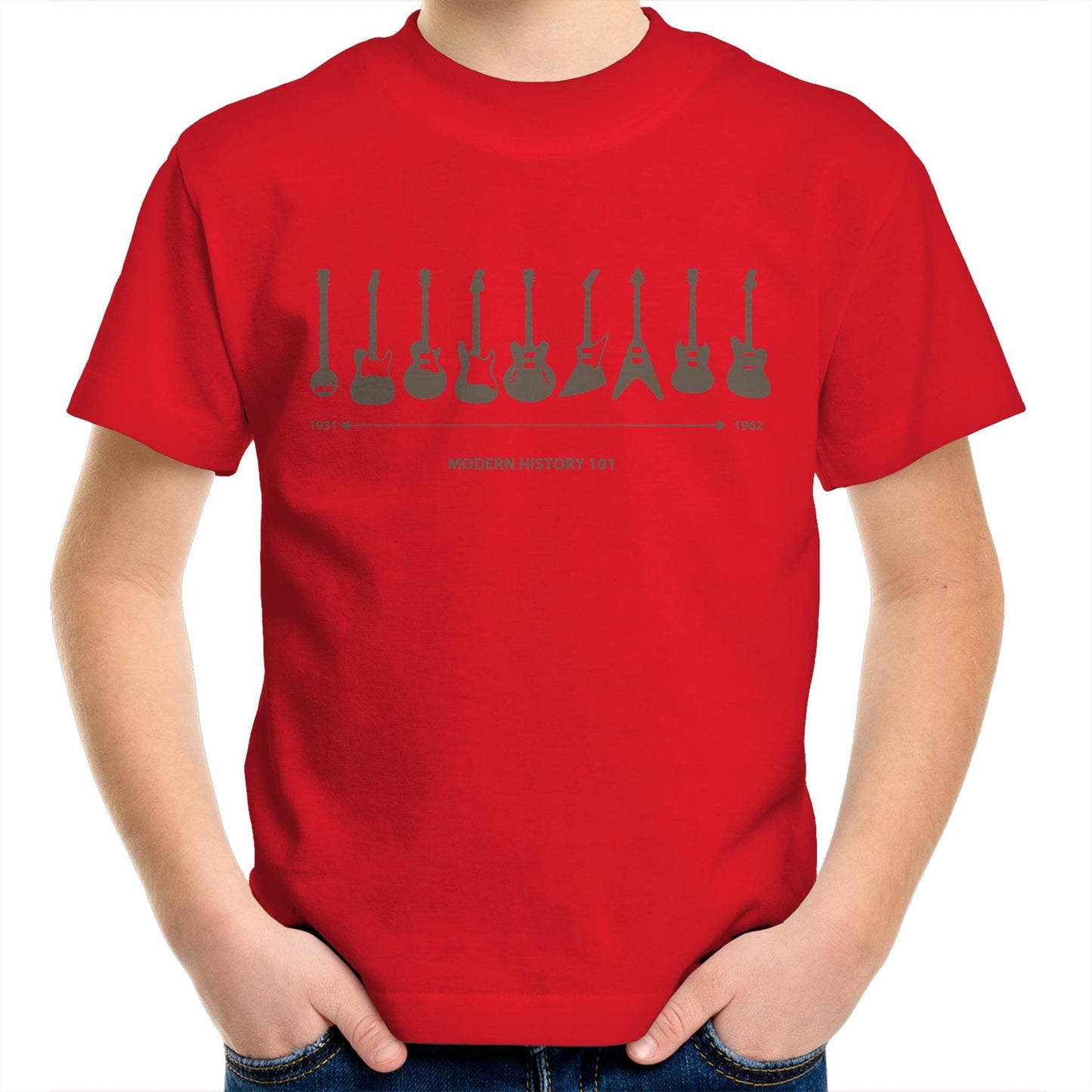 Guitar Timeline - Kids Youth T-Shirt