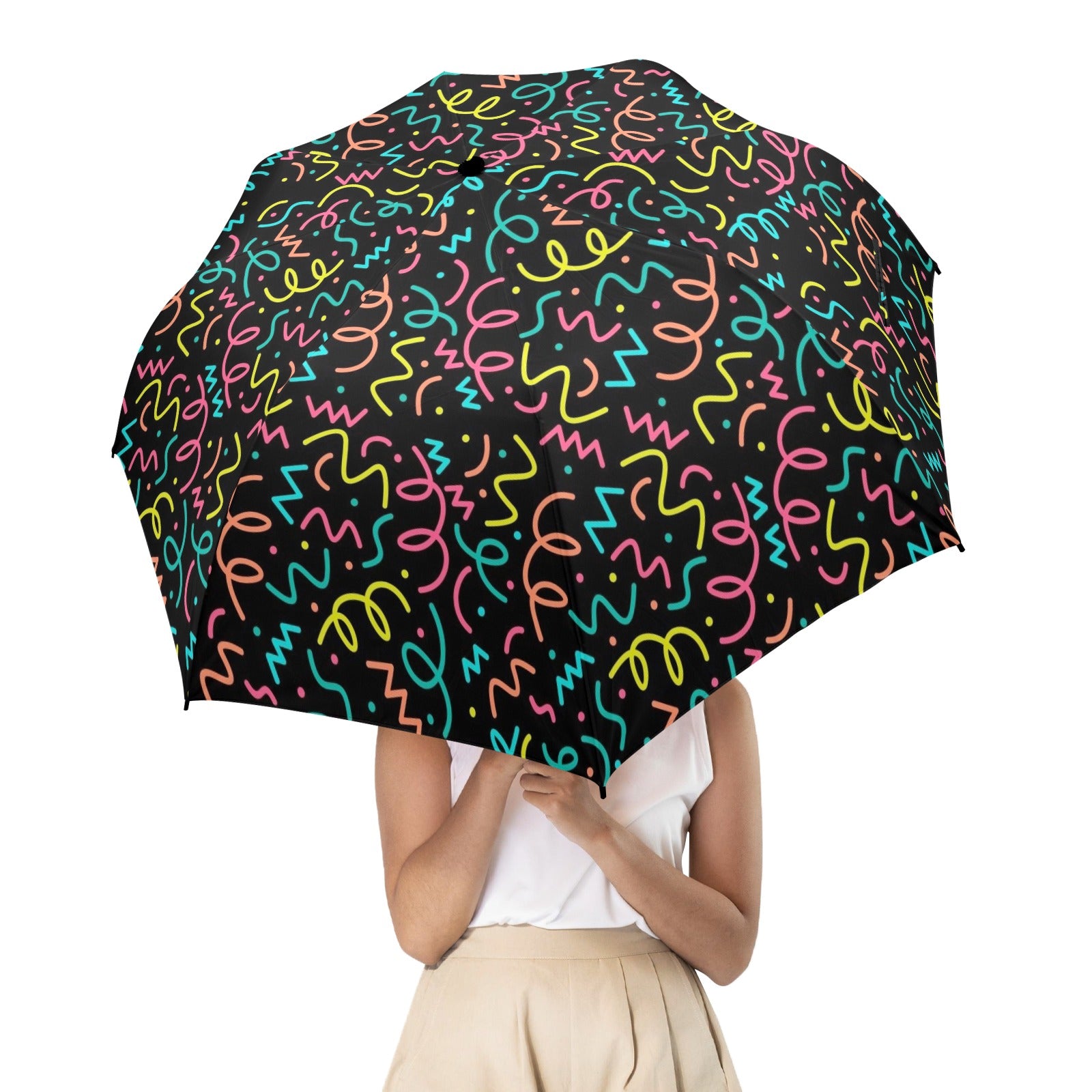 Squiggle Time - Semi-Automatic Foldable Umbrella Semi-Automatic Foldable Umbrella