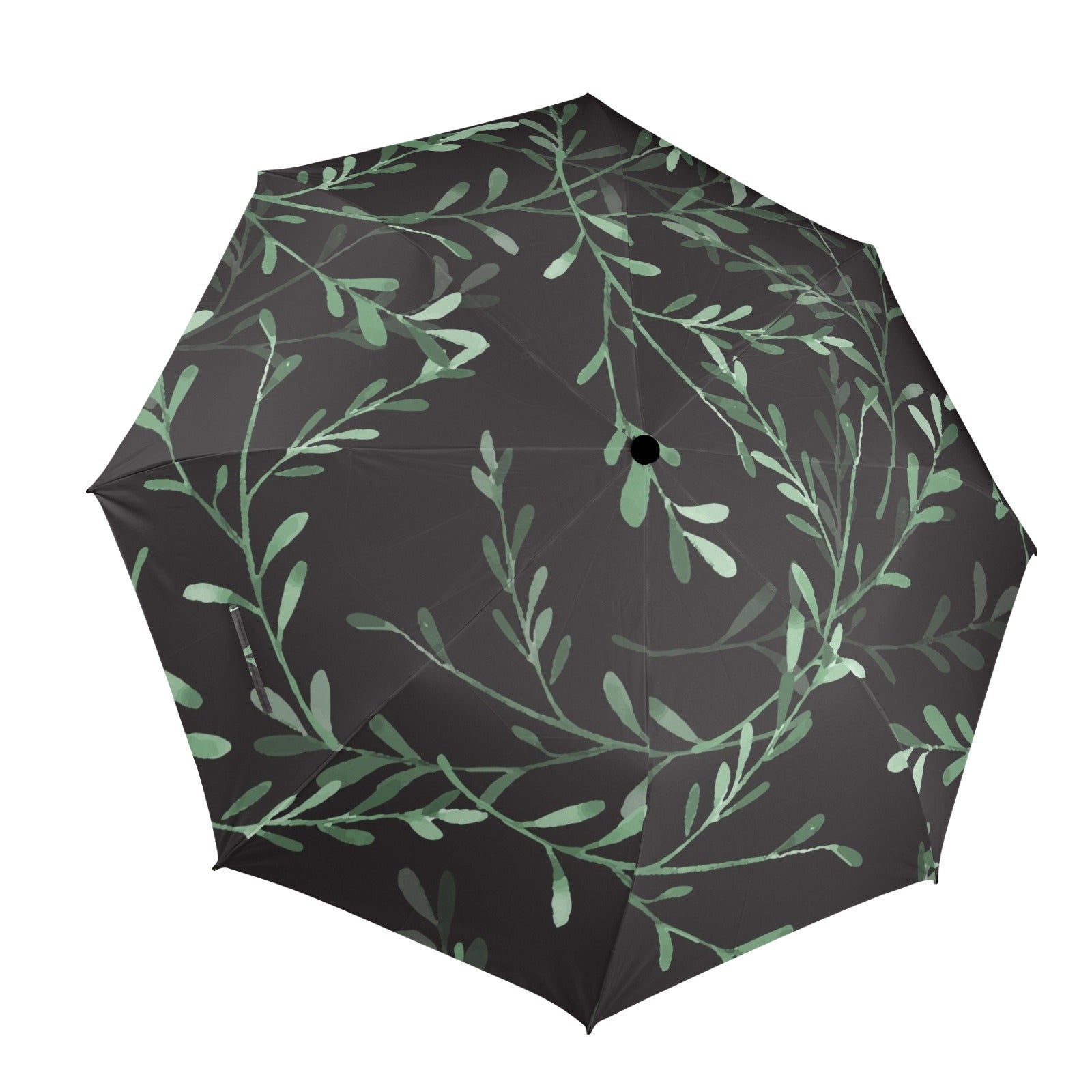 Delicate Leaves - Semi-Automatic Foldable Umbrella Semi-Automatic Foldable Umbrella Printed Offshore