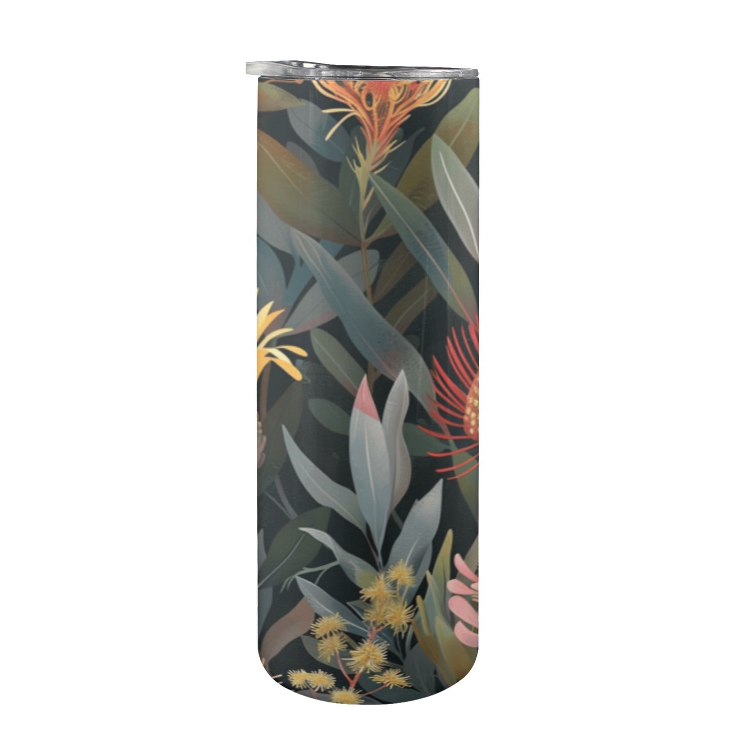 Australian Native Flowers - 20oz Tall Skinny Tumbler with Lid and Straw