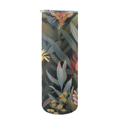 Australian Native Flowers - 20oz Tall Skinny Tumbler with Lid and Straw