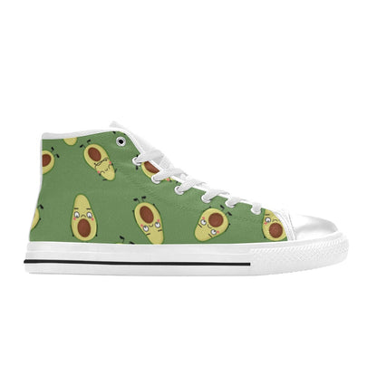 Avocado Characters - Women's High Top Canvas Shoes