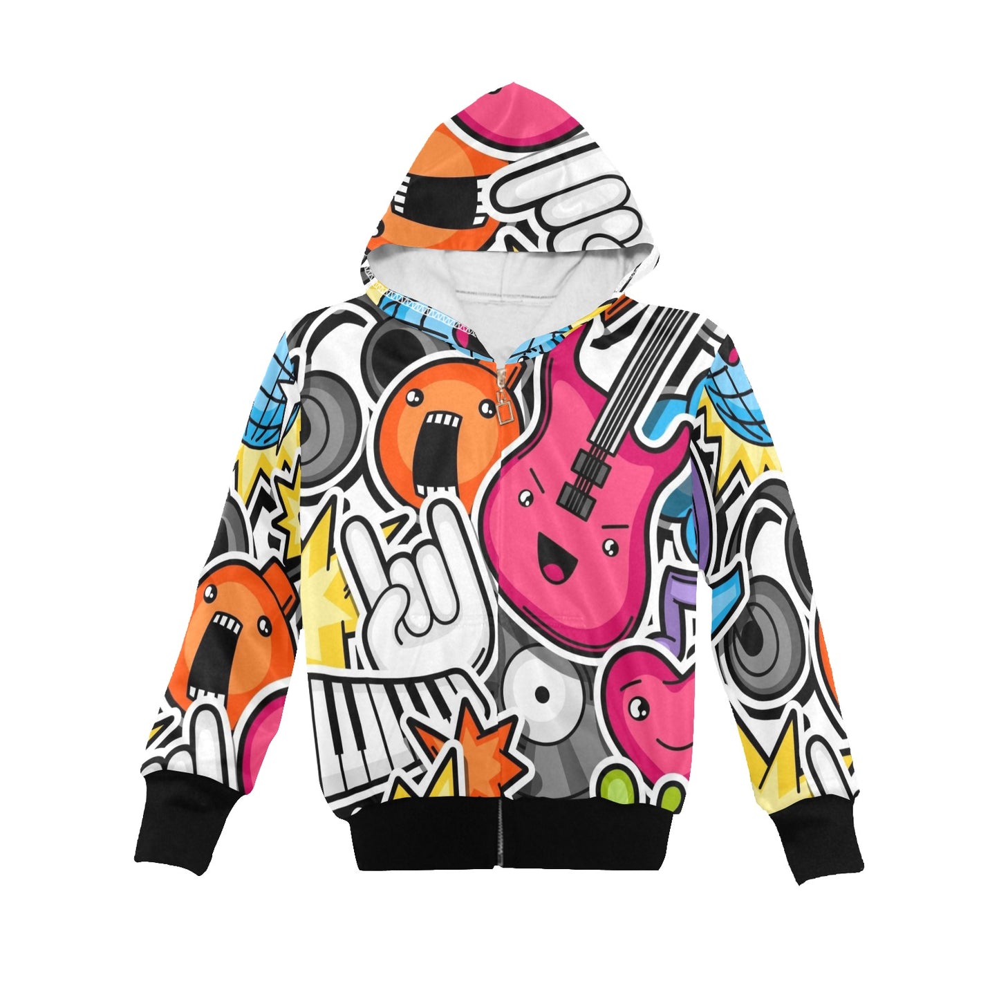 Sticker Music - Junior Boys Zip Up Hoodie