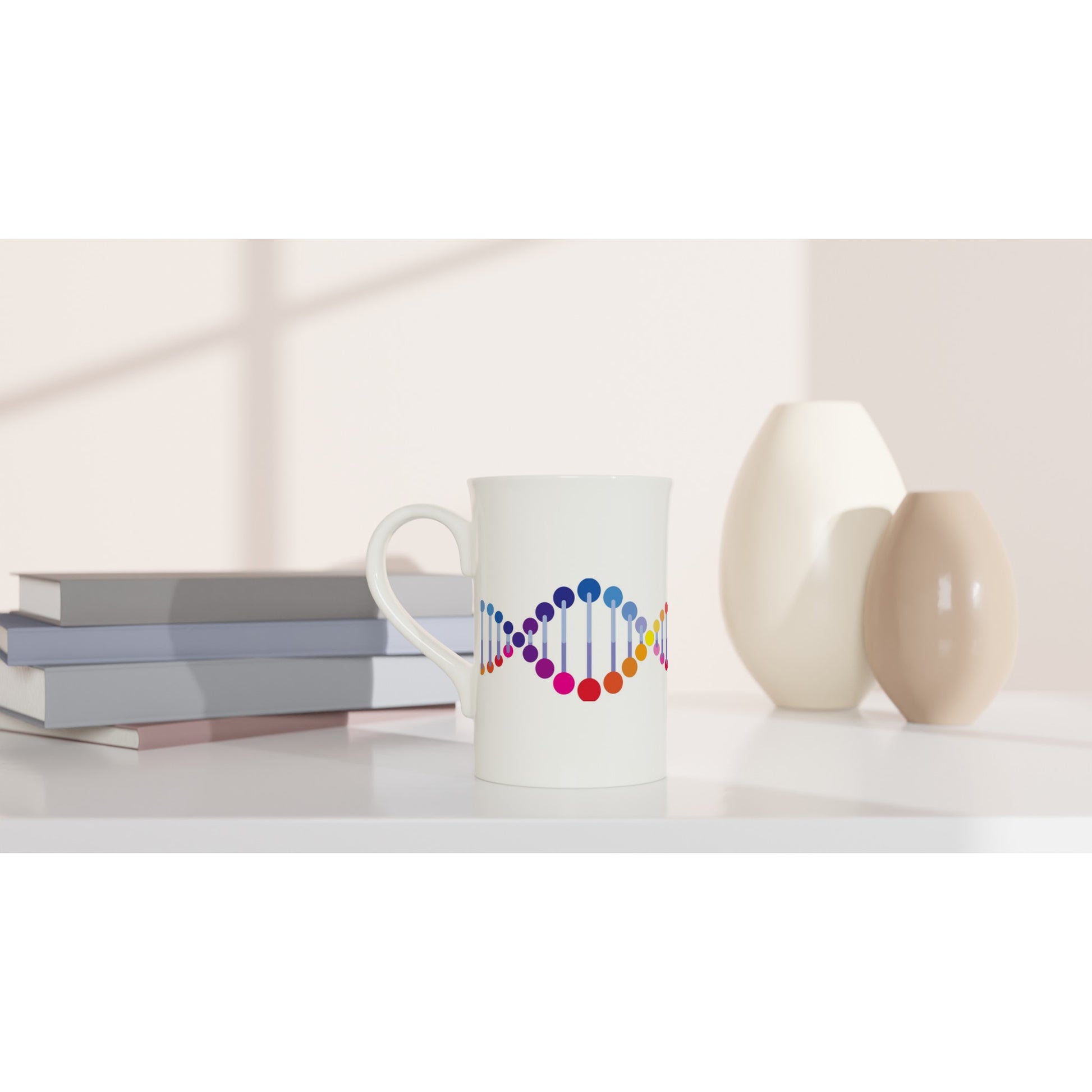 DNA - White 10oz Porcelain Slim Mug Porcelain Mug Science
