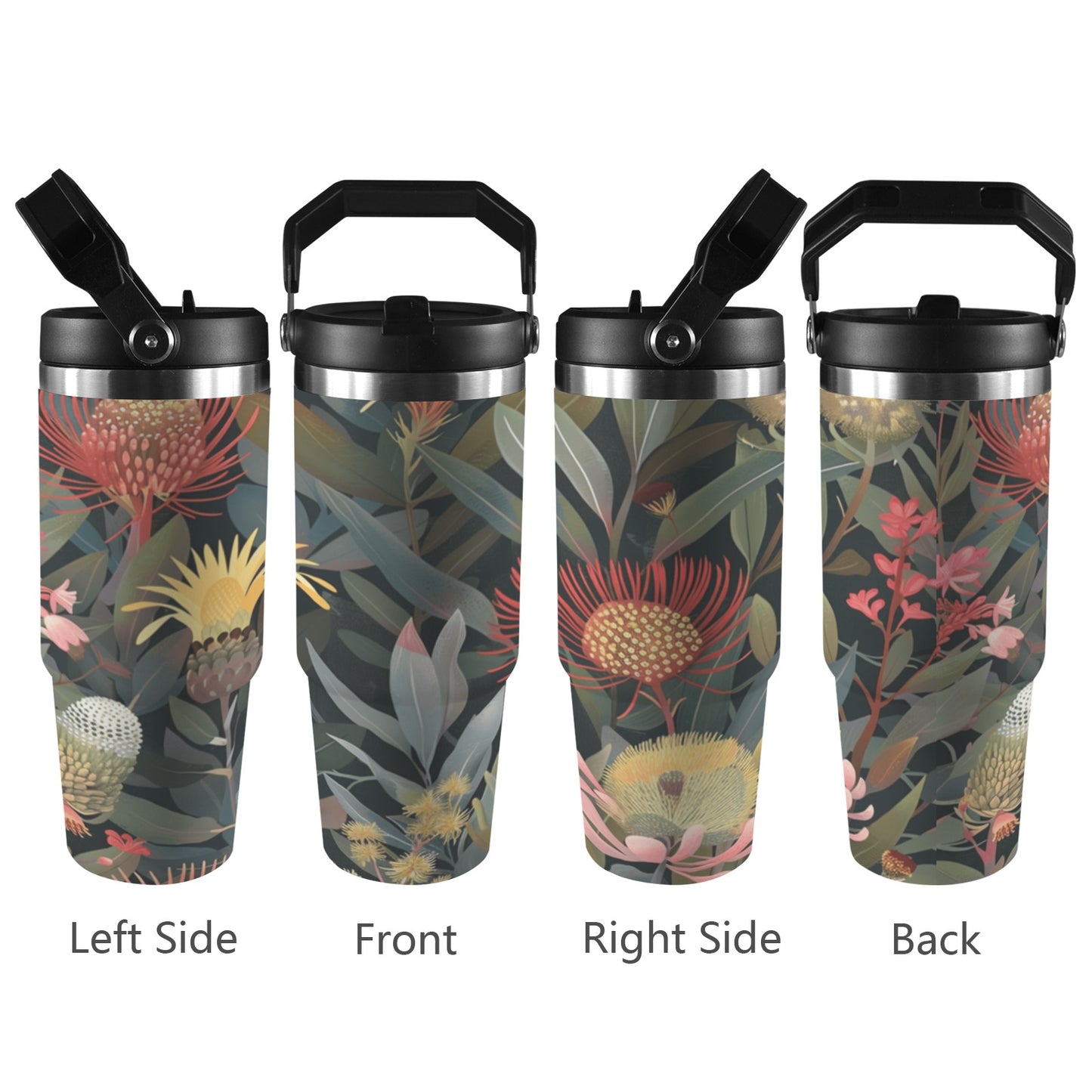 Australian Native Flowers - 30oz Tumbler with Top Handle