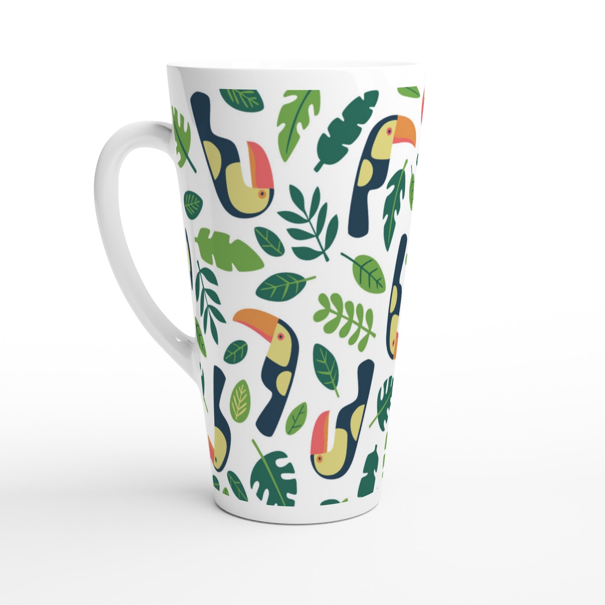 Toucans - White Latte 17oz Ceramic Mug Default Title Latte Mug animal Globally Fulfilled