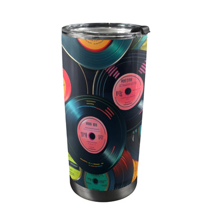 Retro Vinyl Records - 20oz Travel Mug / Tumbler