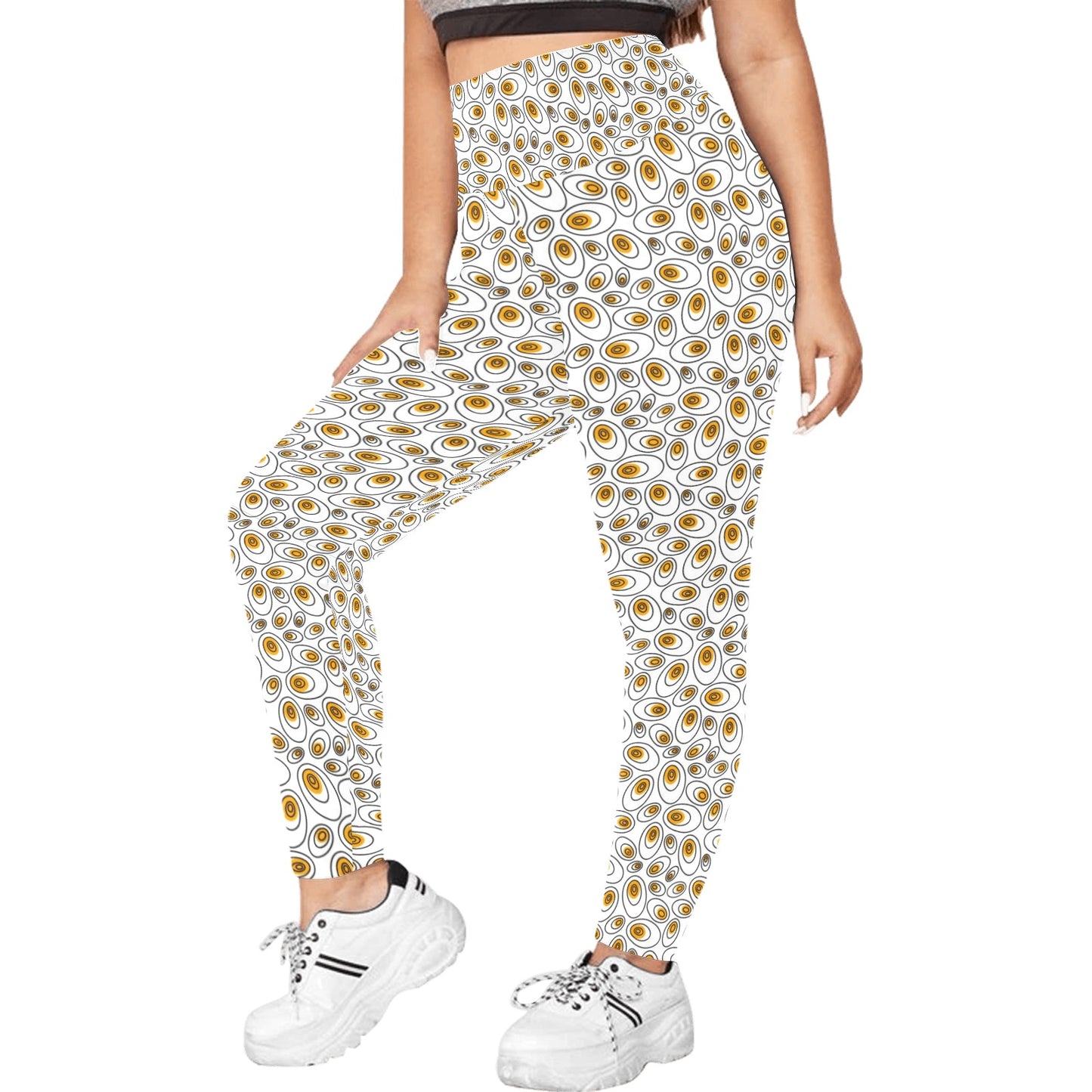 Eggs Abstract - Women's Plus Size High Waist Leggings Women's Plus Size High Waist Leggings Printed Offshore