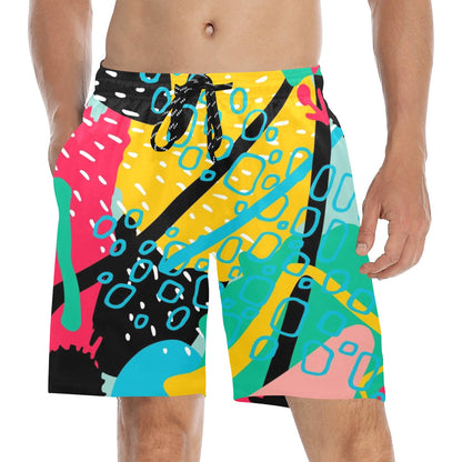 Bright And Colourful - Men's Mid-Length Beach Shorts