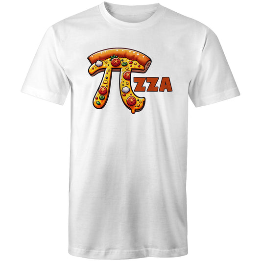 Pi Pizza - Mens T-Shirt White Mens T-shirt Food Maths Printed In Australia Science