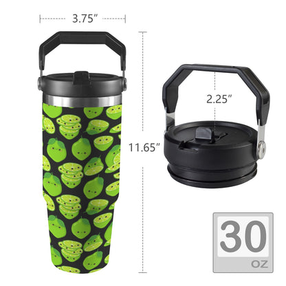 Cute Limes - 30oz Tumbler with Top Handle