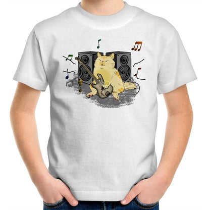 Cat Bass Player - Kids Youth T-Shirt