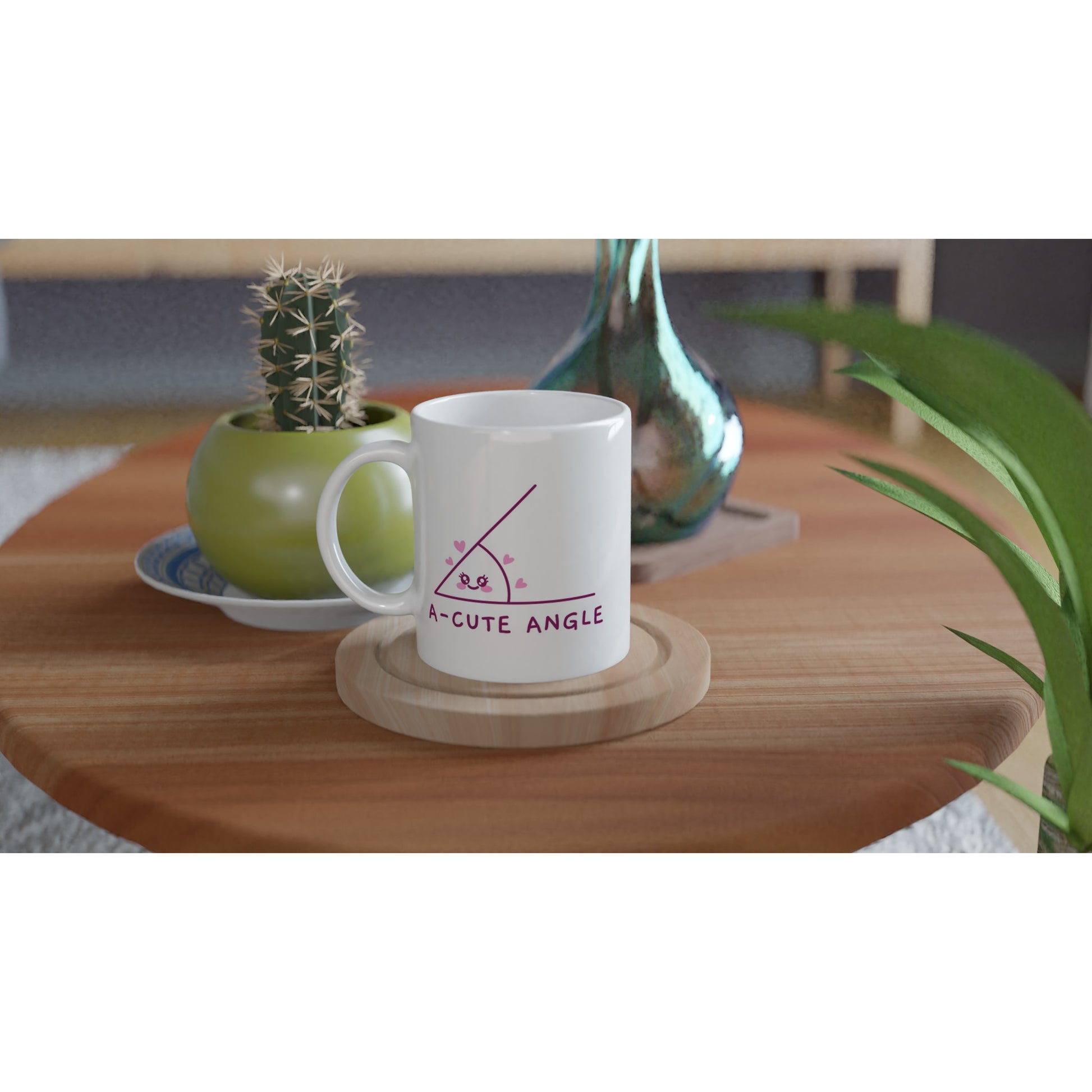 A-Cute Angle - White 11oz Ceramic Mug White 11oz Mug Globally Fulfilled Maths