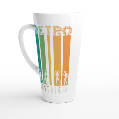 Retro Nostalgia - White Latte 17oz Ceramic Mug Default Title Latte Mug Globally Fulfilled Retro