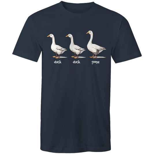 Duck Duck Goose - Mens T-Shirt Navy Mens T-shirt animal Games Printed In Australia