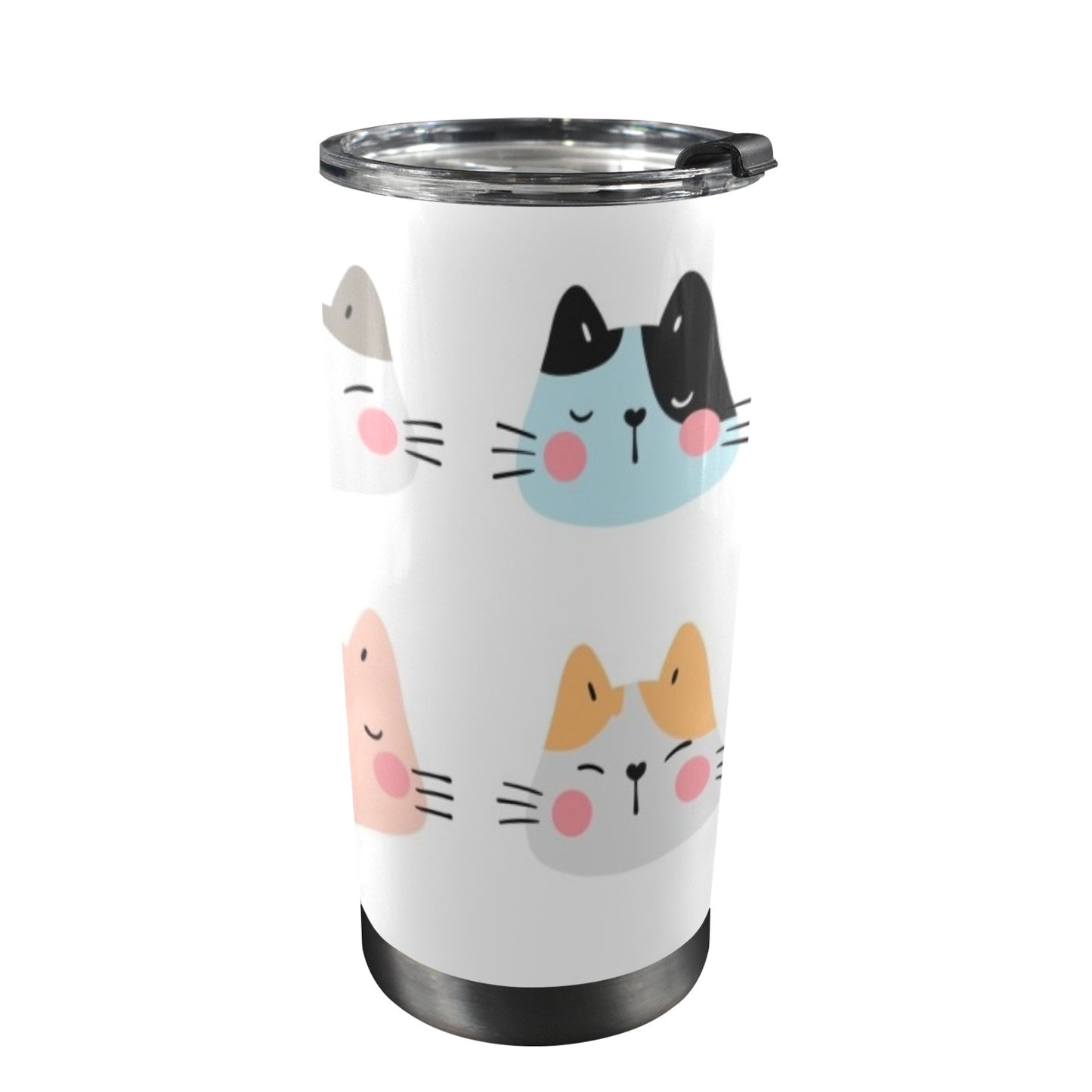 Cat Faces - 20oz Travel Mug / Tumbler