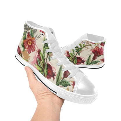 Pomegranate Plant - Women's High Top Canvas Shoes