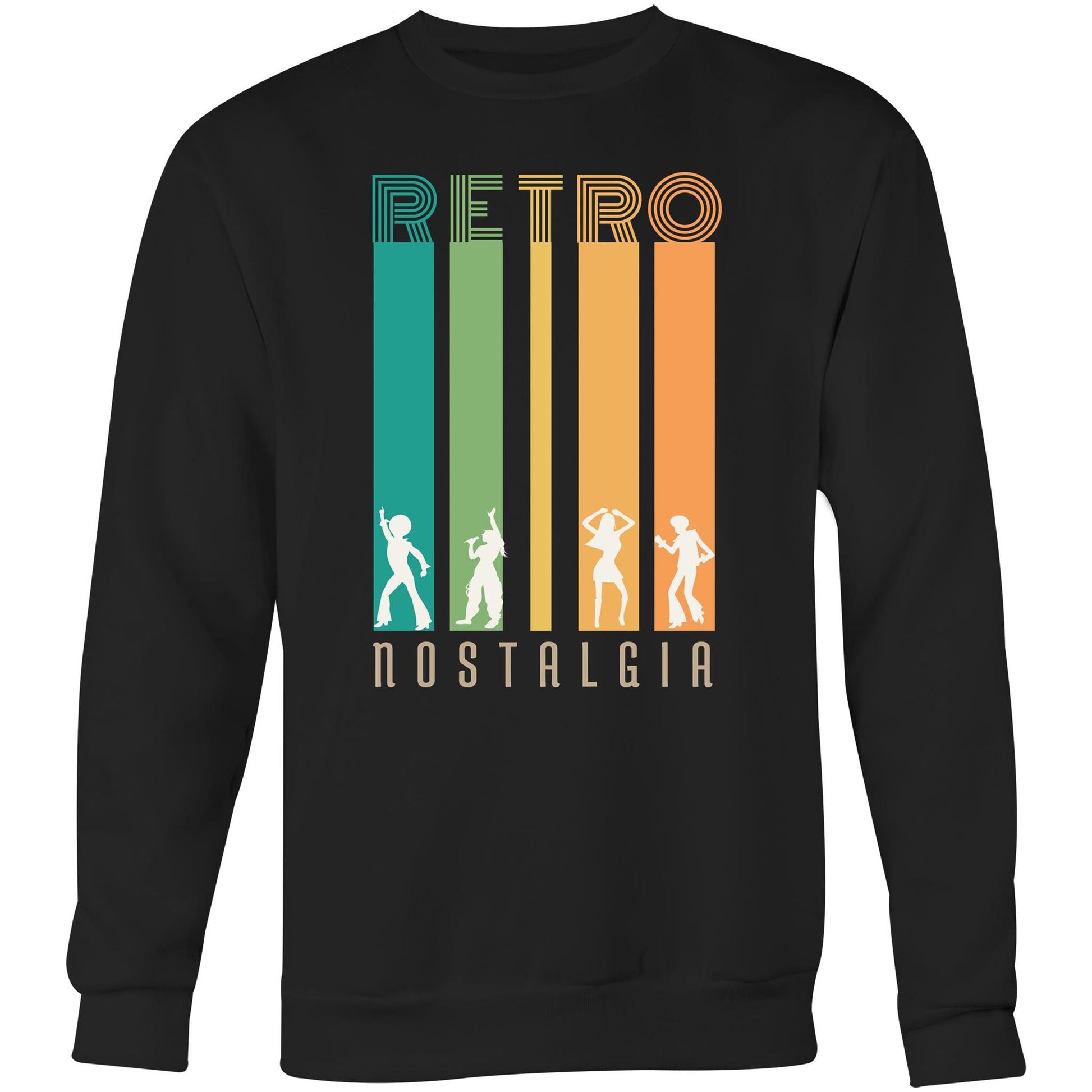 Retro Nostalgia - Crew Sweatshirt Black Sweatshirt Retro