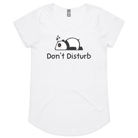 Panda, Don't Disturb - Womens Scoop Neck T-Shirt