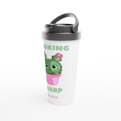 Looking Sharp - White 15oz Stainless Steel Travel Mug Travel Mug