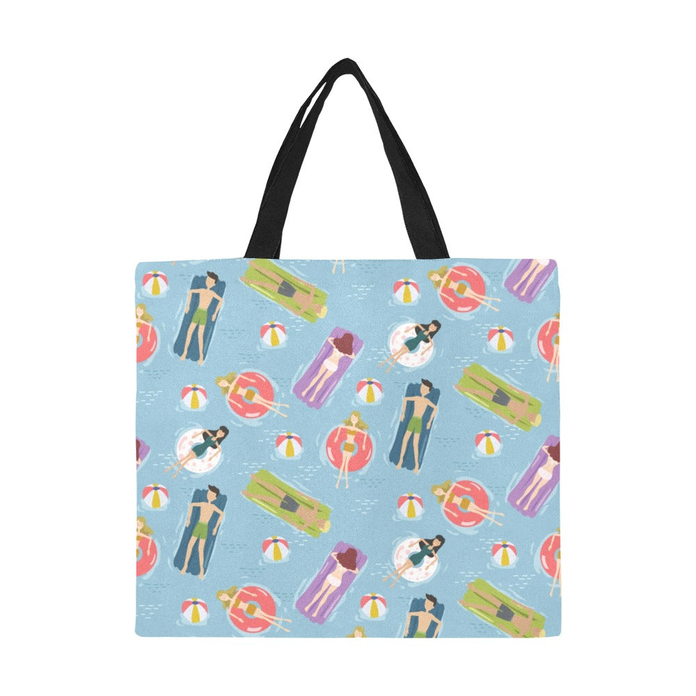 Beach Float - Full Print Canvas Tote Bag Full Print Canvas Tote Bag