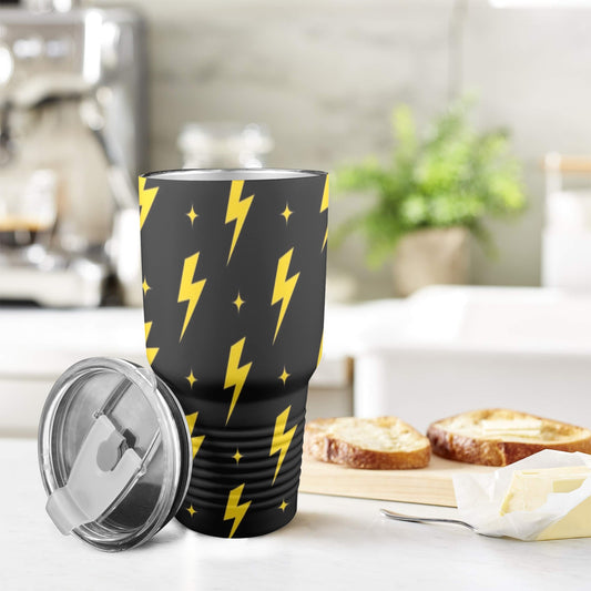 Yellow Lightning - 30oz Insulated Stainless Steel Mobile Tumbler