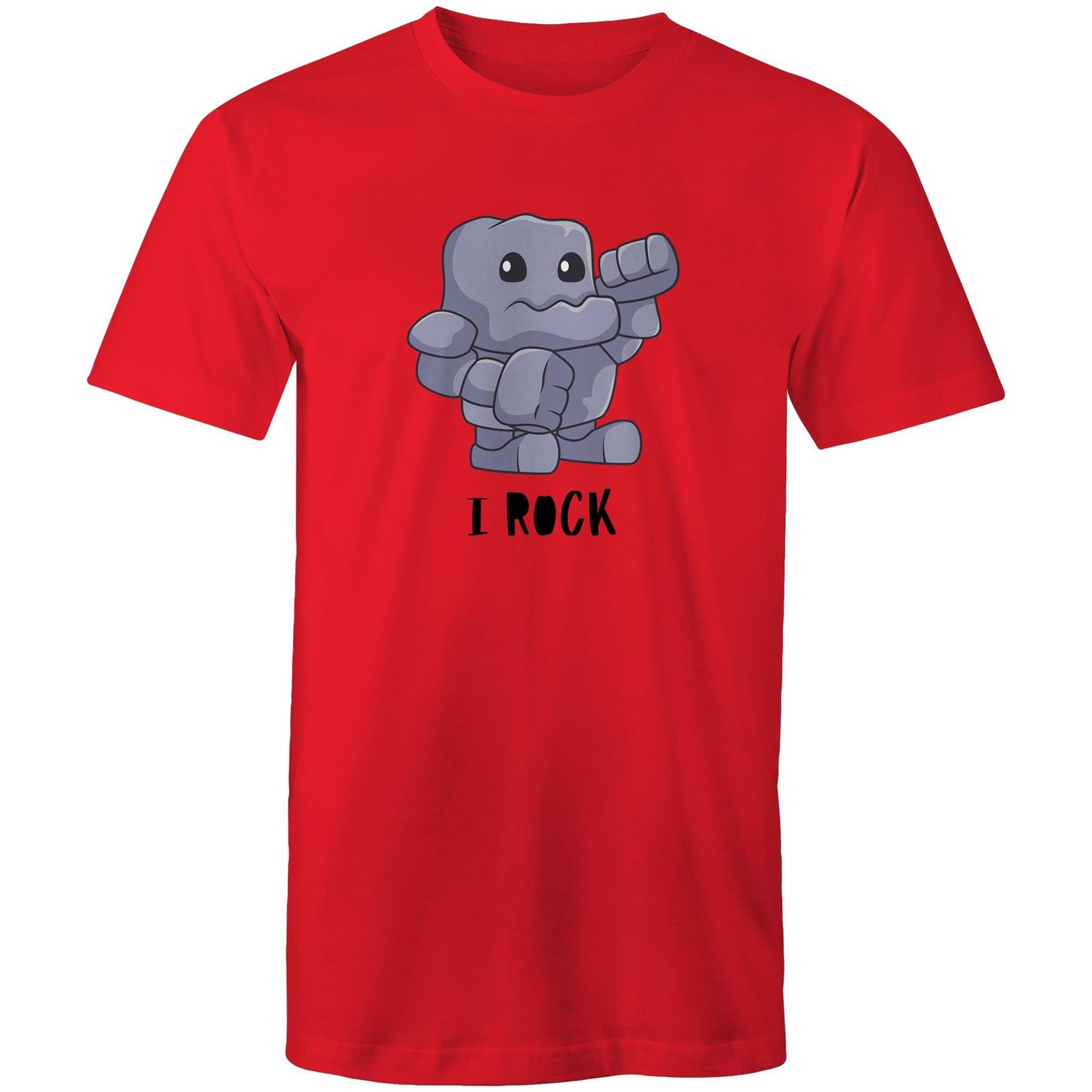 I Rock - Mens T-Shirt Red Mens T-shirt Music