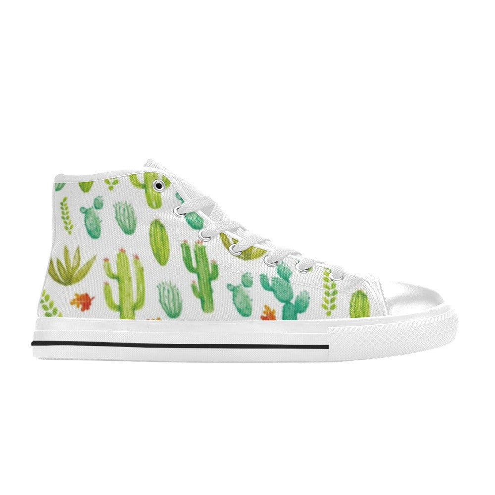 Cactus - Women's High Top Canvas Shoes