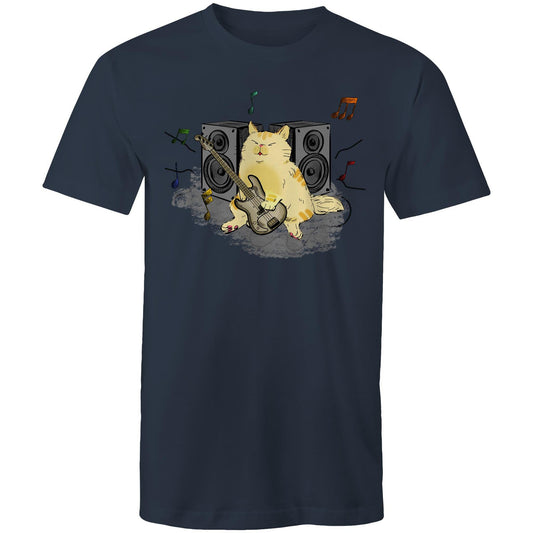 Cat Bass Player - Mens T-Shirt