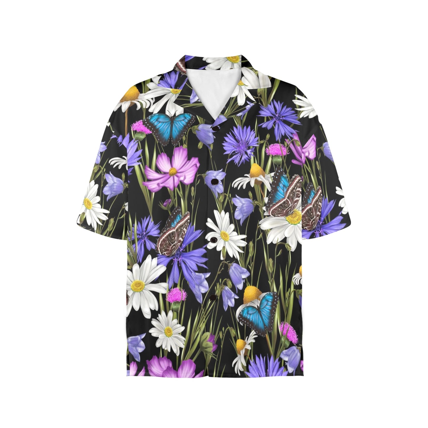 Butterfly Flowers - Womens Hawaiian Shirt