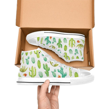 Cactus - Women's High Top Canvas Shoes