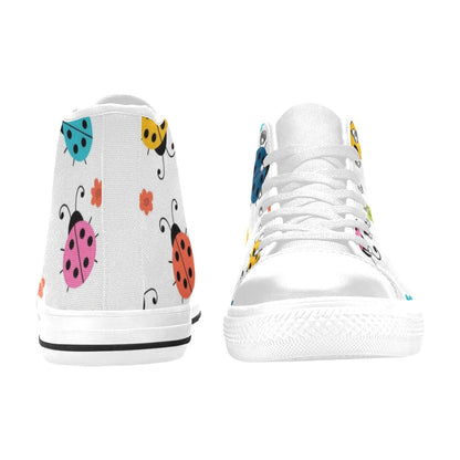 Ladybugs - Women's High Top Canvas Shoes