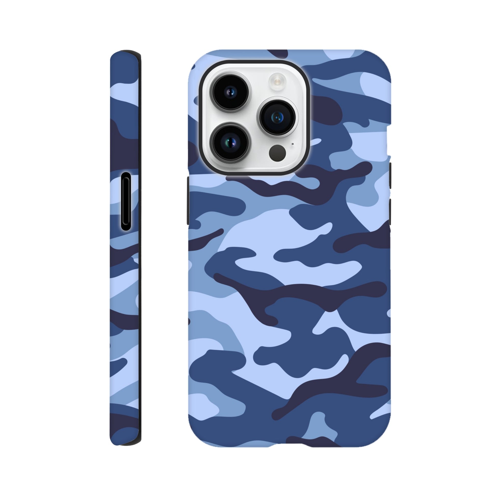 Blue Camouflage - Phone Tough Case iPhone 14 Pro Phone Case Globally Fulfilled