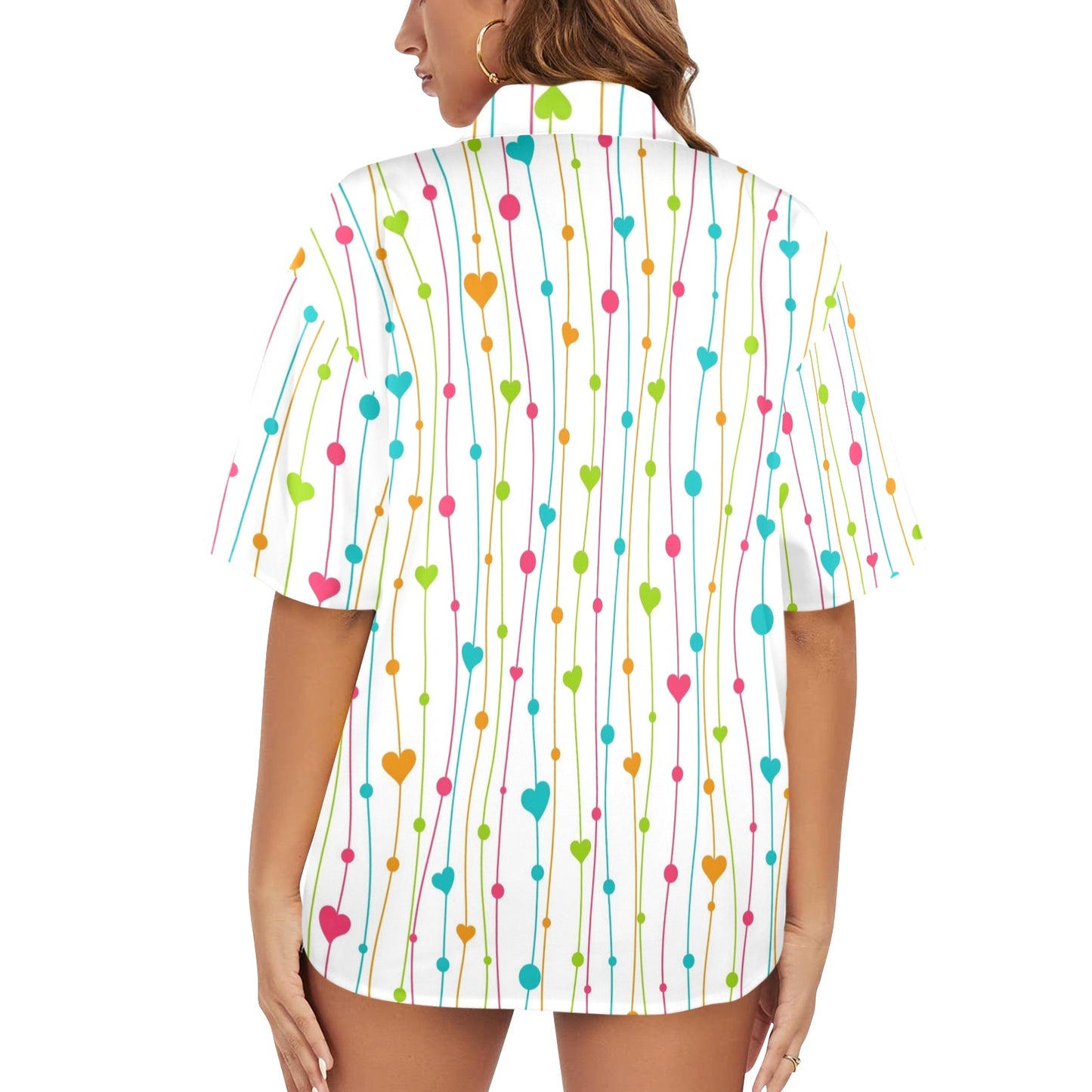 Heart Lines - Womens Hawaiian Shirt