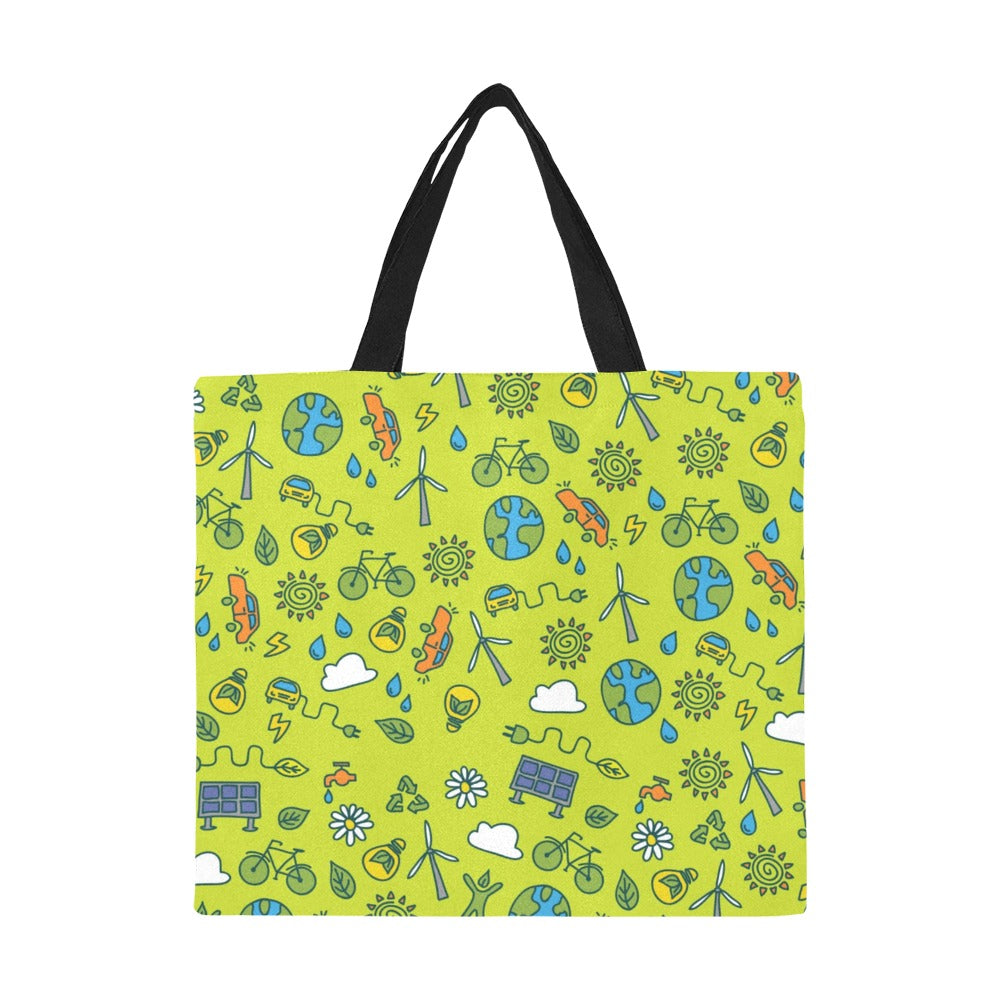 Go Green - Full Print Canvas Tote Bag Full Print Canvas Tote Bag Printed Offshore