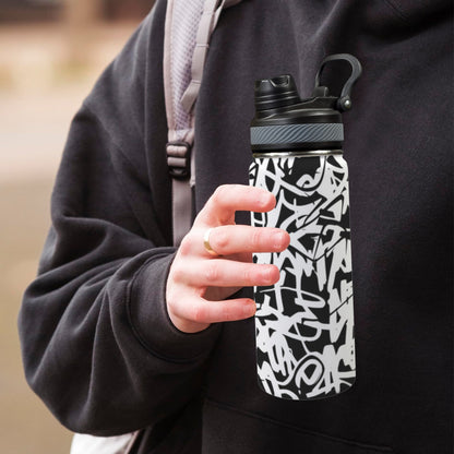 Graffiti - Insulated Water Bottle with Dual-Use Lid (18oz)