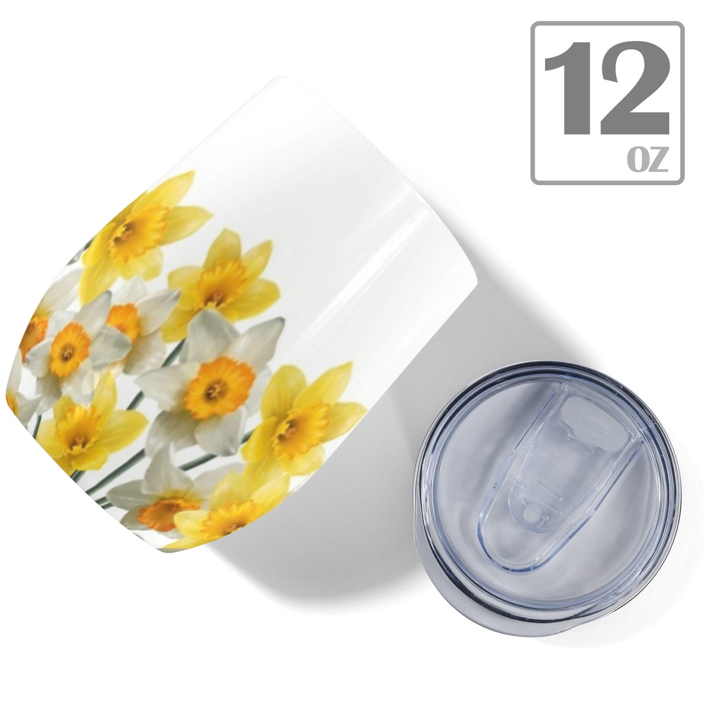 Daffodils - 12oz Wine Tumbler