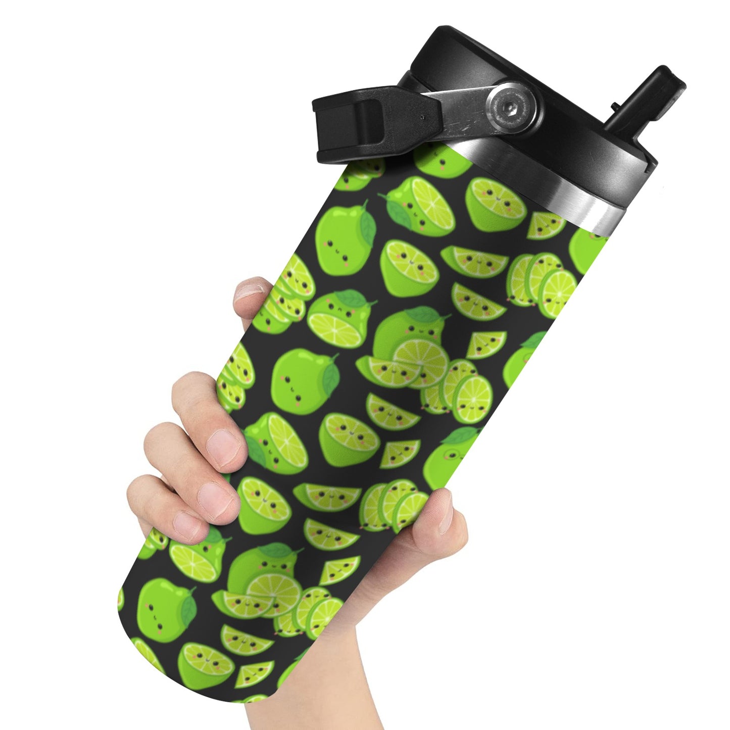 Cute Limes - 30oz Tumbler with Top Handle