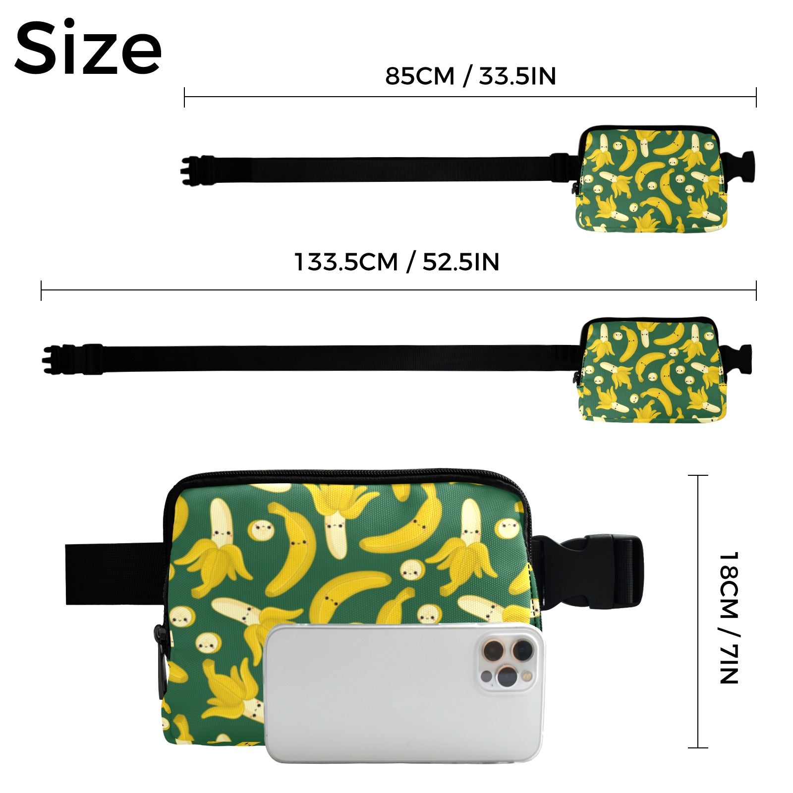 Happy Bananas - Belt Bag Belt Bag Food Printed Offshore